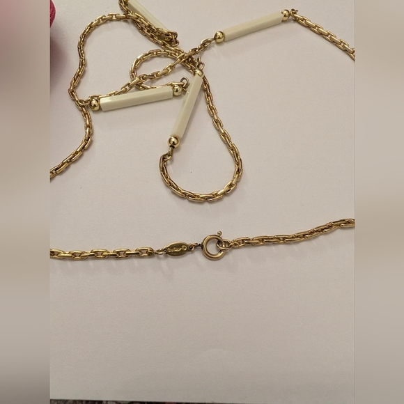 Christian Dior Ivory Tubular Bar Necklace, Dior Jewelry, Dior Necklace - Picture 8 of 9